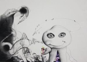 Third Place-Dagan Sherman-Facial Paralysis_Drawing