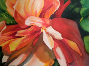 Honorable Mention-Mary Lambeth-Twisty Orange and Pink-watercolor