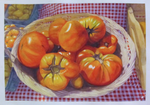 Glenda Haas _Tomatoes, West Hampton Series_-Watercolor