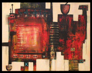 Randy Hall _Alchemist Furnace_ - Acrylic on canvas