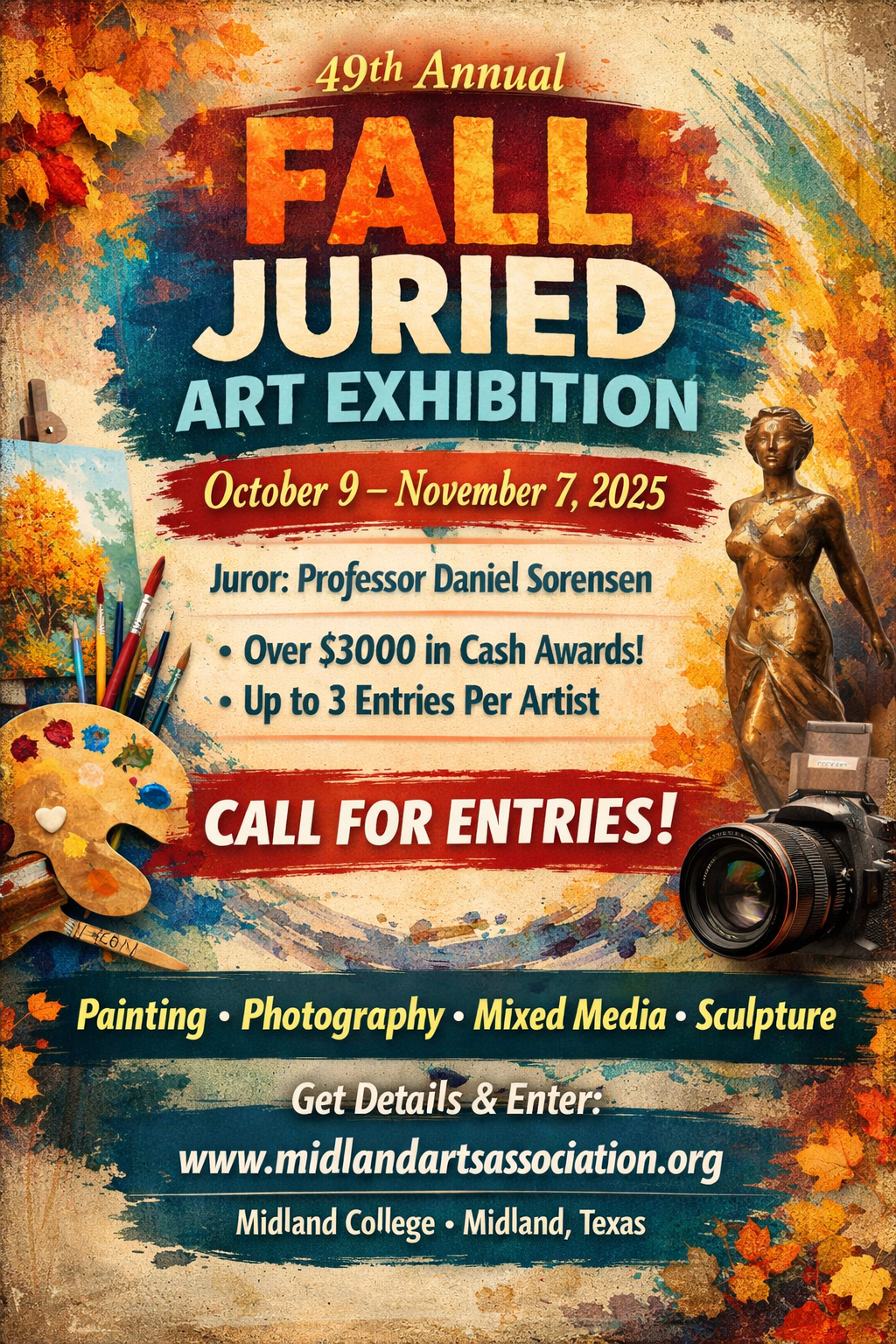 49th Annual Fall Juried Art Exhibition 2026 Promo mobile
