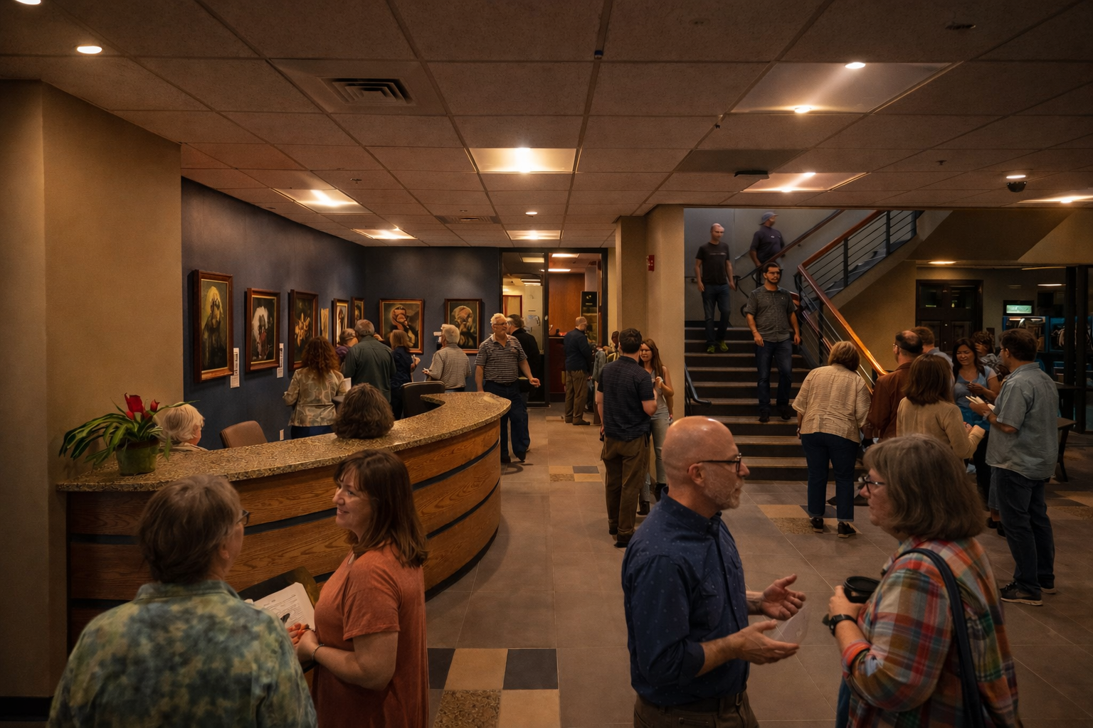 People gathered at MSS