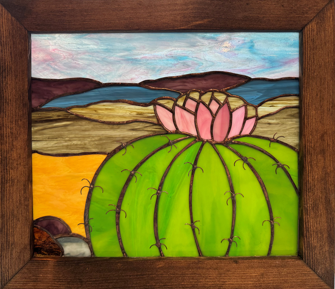 Cindy Olive “Devil's Pincushion” Stained Glass Cindy Olive “Devil's Pincushion” Stained Glass